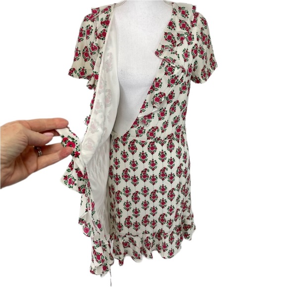 Club Monaco Silk Wrap Dress Small - Picture 6 of 15